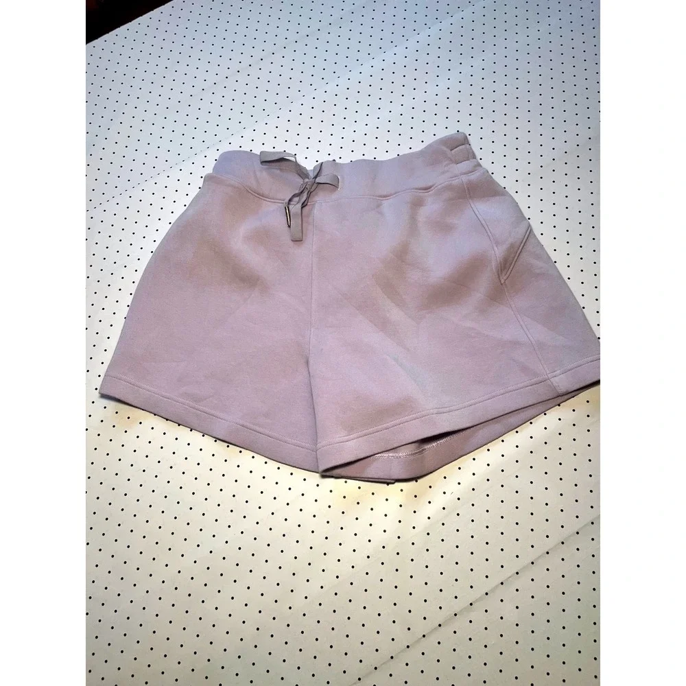 SPANX AirEssentials Sweat Shorts Lavender Womens Small Drawstring Lounge Casual